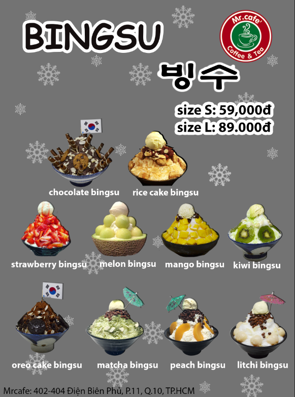 Bingsu Hàn Quốc Và Waffle Hồng Kông Siêu Hot Chỉ Có Tại Mr.Cafe